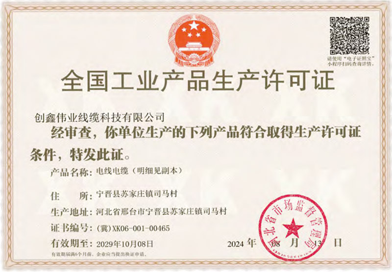 National Industrial Product Production License